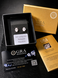 Oval Moissanite Stud Earrings- S925 Sterling Silver with GRA Certification