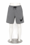 Nike Unisex Gray Fleece Shorts XL Black Swoosh Drawstring