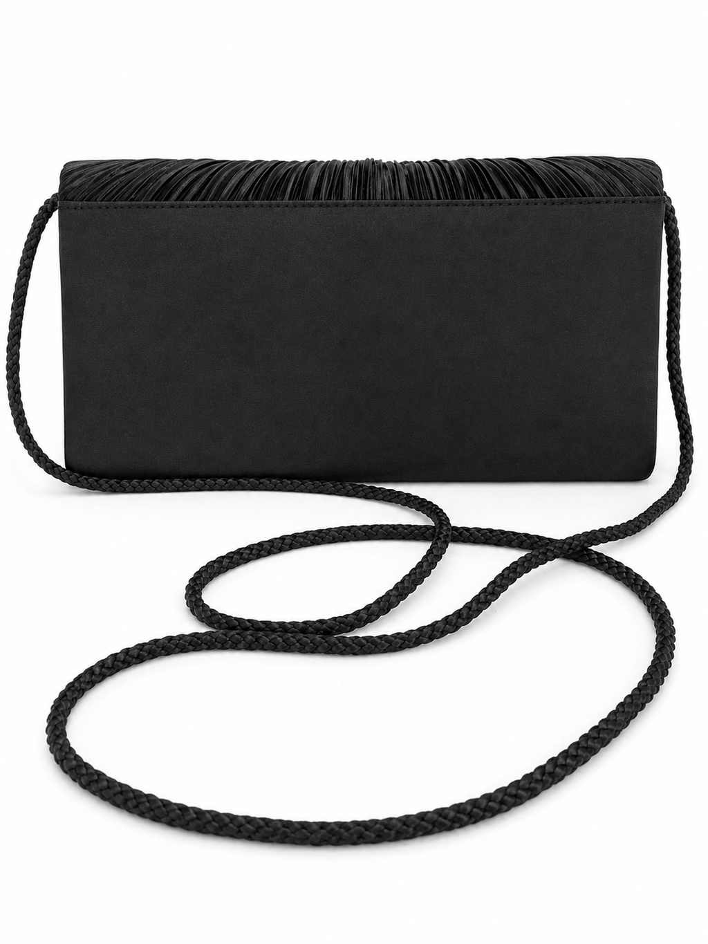 Black Pleated Clutch (Unknown Brand)