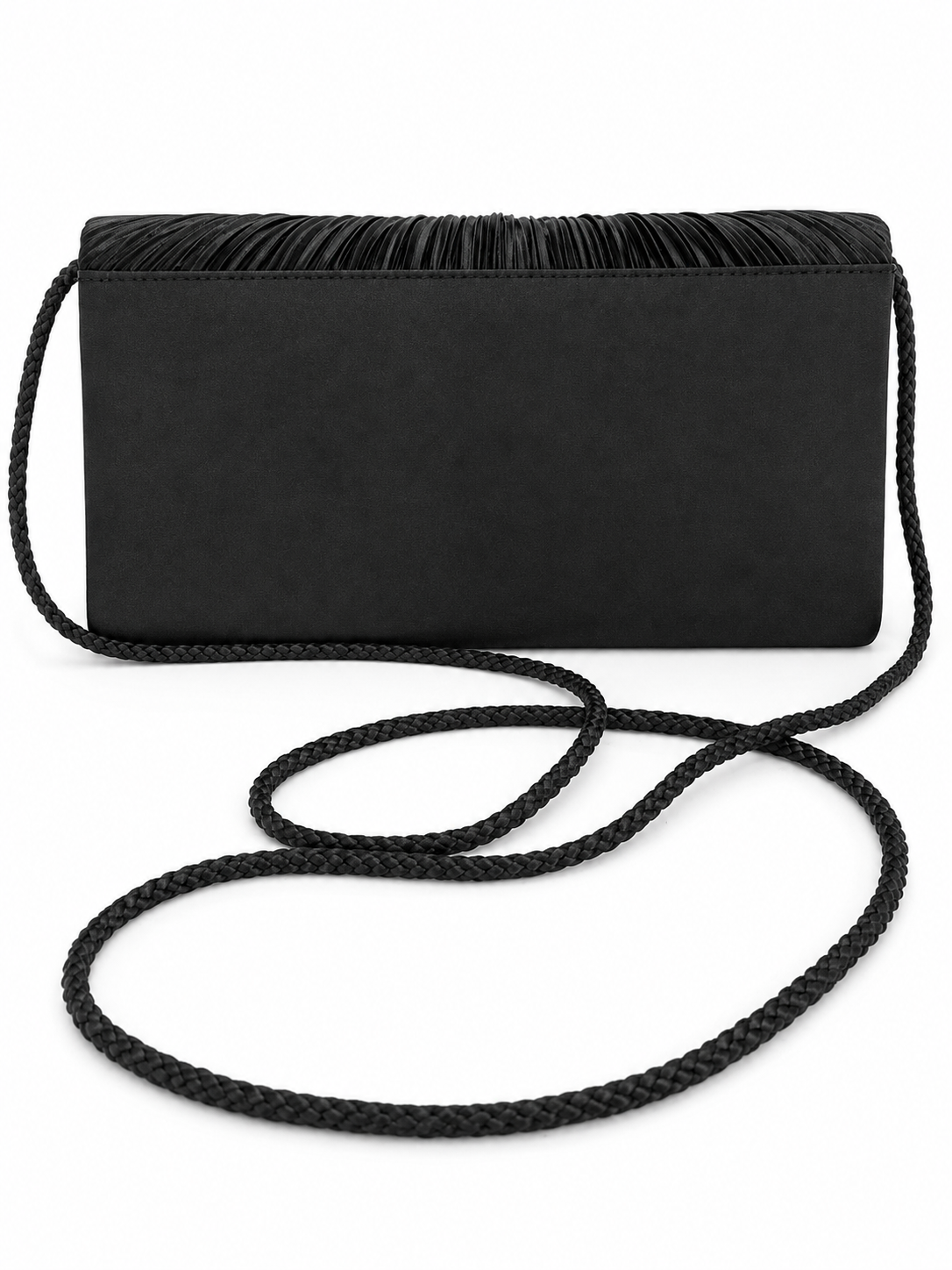 Black Pleated Clutch (Unknown Brand)