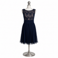 Jessica Howard Evenings Size 16 Black Lace Illusion Fit & Flare Cocktail Dress