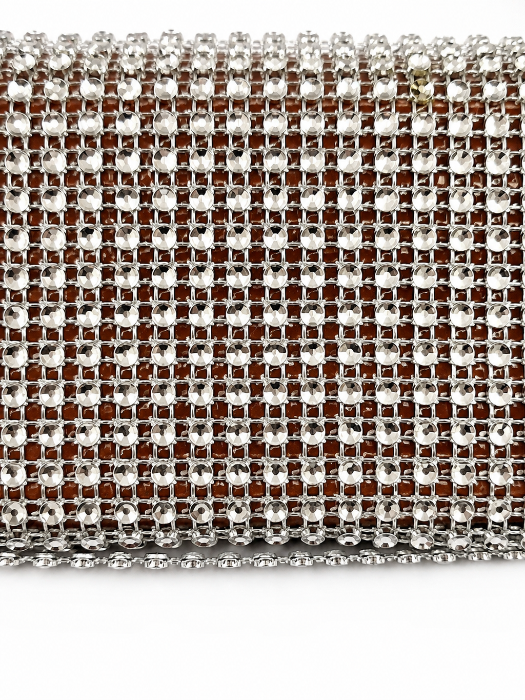 Elegant Rhinestone-Covered Decorative Jewelry Box