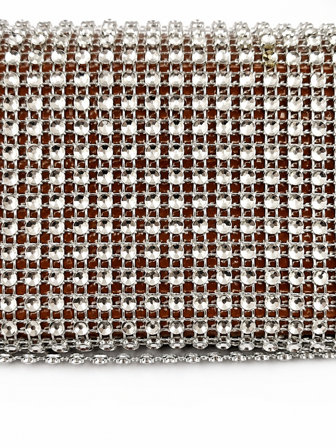 Elegant Rhinestone-Covered Decorative Jewelry Box