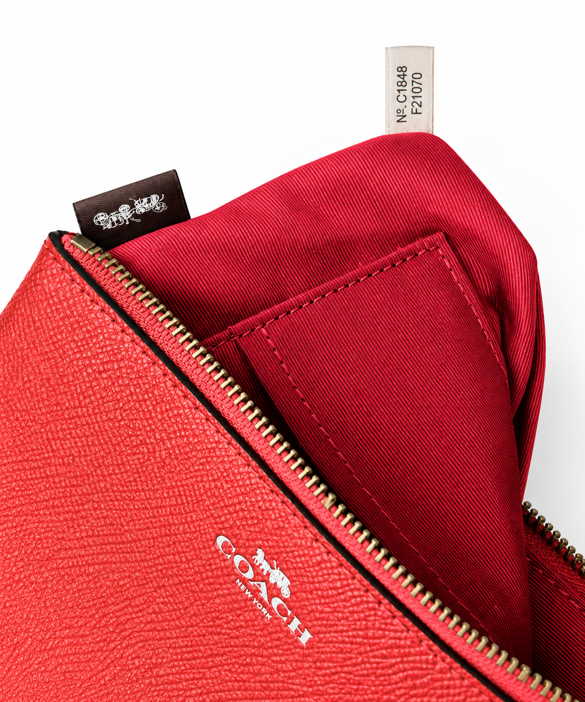 Coach Red Leather Wristlet