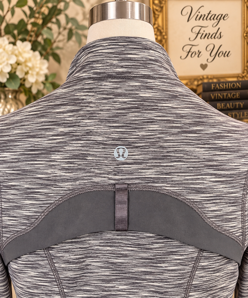 Lululemon Define Jacket Space Dye Gray White Full Zip Women’s Size 8