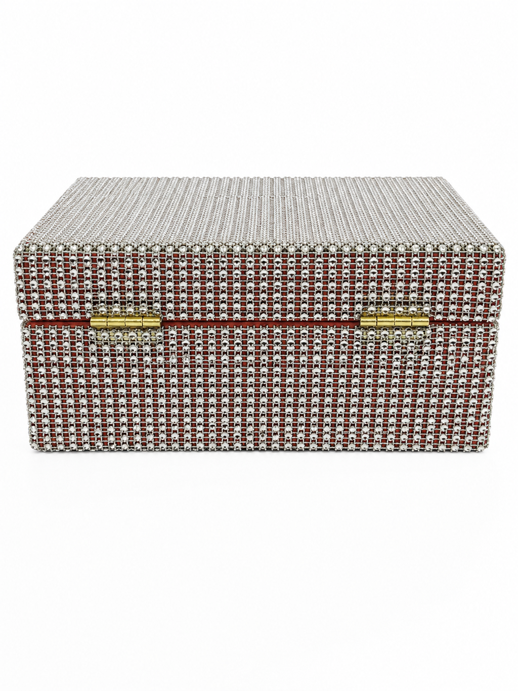 Elegant Rhinestone-Covered Decorative Jewelry Box