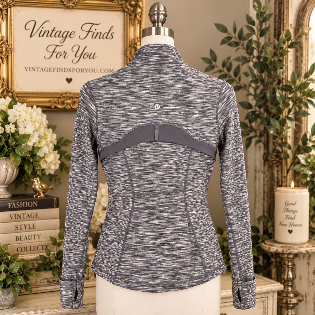 Lululemon Define Jacket Space Dye Gray White Full Zip Women’s Size 8