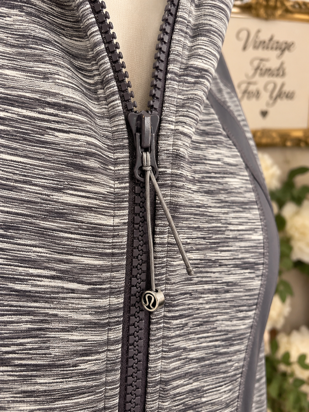 Lululemon Define Jacket Space Dye Gray White Full Zip Women’s Size 8
