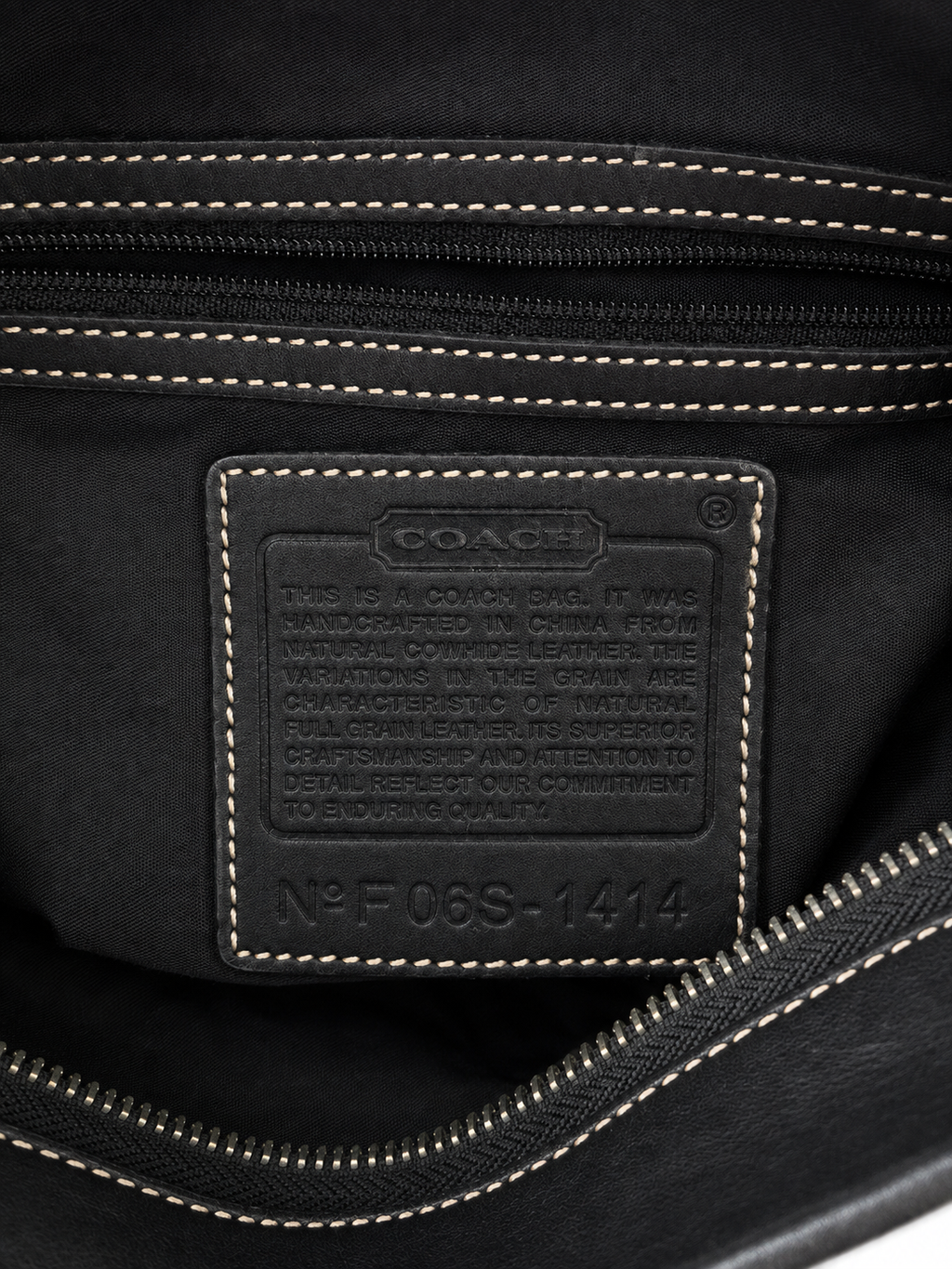 Coach Black Leather Shoulder Bag