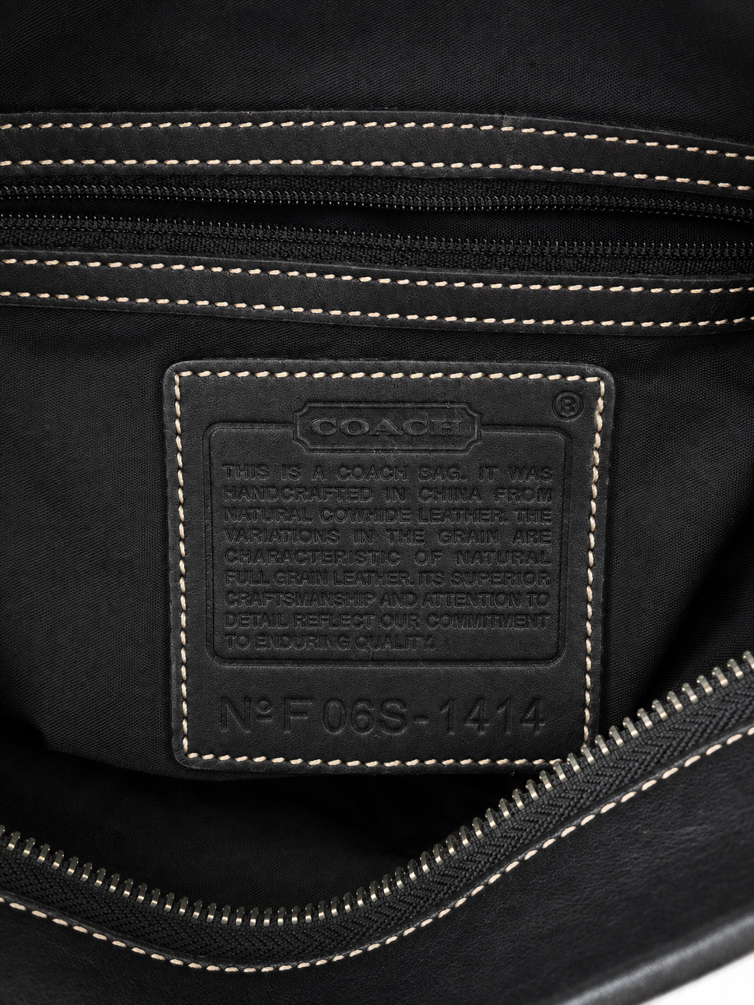 Coach Black Leather Shoulder Bag