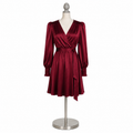 PremierAmour Women’s Size 10 Wine Burgundy Wrap Dress NWT