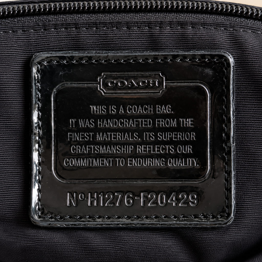 Coach Signature Black & Silver Jacquard Tote Bag – Style F20429