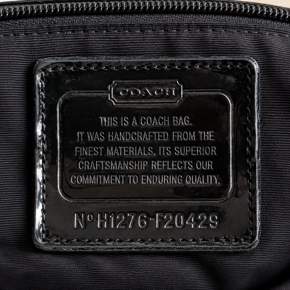 Coach Signature Black & Silver Jacquard Tote Bag – Style F20429