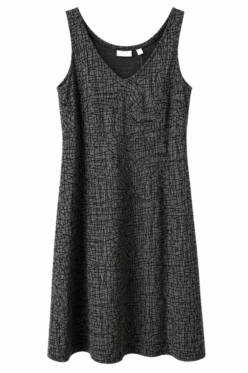 New York & Company NWT Gray Black Abstract Print Dress Size L