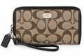 Coach Signature Double Zipper Wallet/Wristlet NWOT