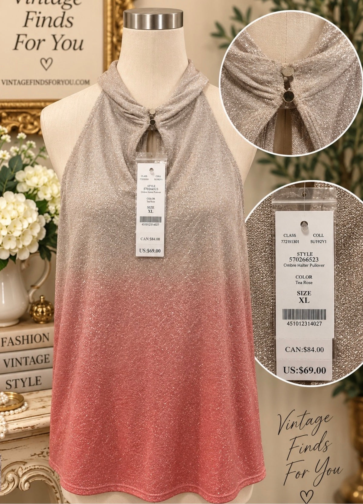 WHBM Women’s Halter Top Size XL NWT