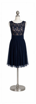 Jessica Howard Evenings Size 16 Black Lace Illusion Fit & Flare Cocktail Dress