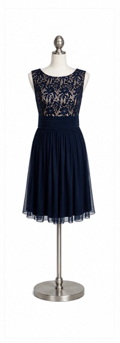 Jessica Howard Evenings Size 16 Black Lace Illusion Fit & Flare Cocktail Dress